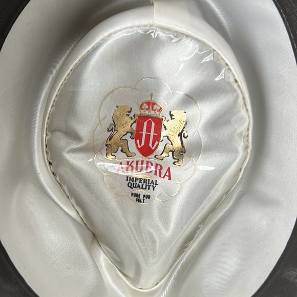 Akubra Brown Fur Felt Silver Heart Band Outback Snowy River Cattleman Hat 56 cm - Picture 11 of 16